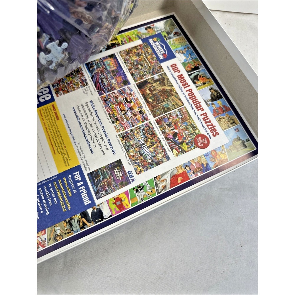 NEW White Mountain Jigsaw Puzzle THE 1990'S Collage 1000 Piece 24X30 Mellett 90s - Picture 9 of 16